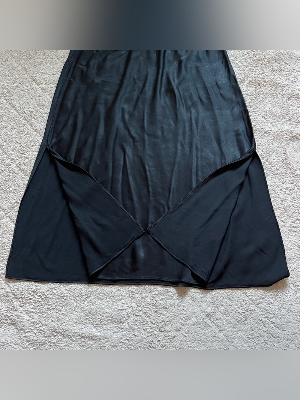 J. Crew Collection Pull-On Elastic Waist Midi Skirt Preppy Minimalist Satin Sz L - Picture 4 of 7